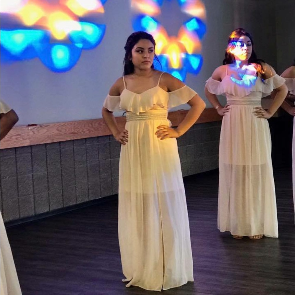 Blush prom dress